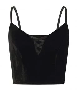 Collectif Xia Velvet Tank Top Gothic