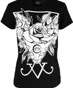 Restyle Three-Headed Cat T-Shirt Gothic