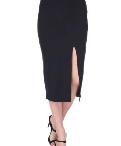 New Mix Slit Side Pencil Skirt