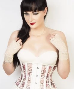 Subculture Corsets & Clothing Celeste Corset In Mauve Floral Mesh