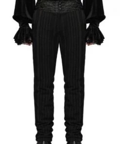 Punk Rave Unisex Gothic Josiah Men's Steampunk Striped Pants