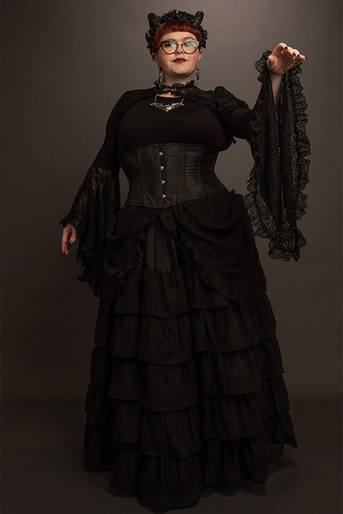 Subculture Corsets & Clothing Caelius Victorian Skirt In Midnight 1 Subculture Corsets & Clothing Caelius Victorian Skirt In Midnight