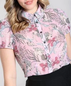 Hell Bunny Attina Mystic Mermaid Blouse Pinup