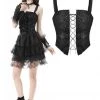 Dark In Love Gothic Black Garden Corset Top
