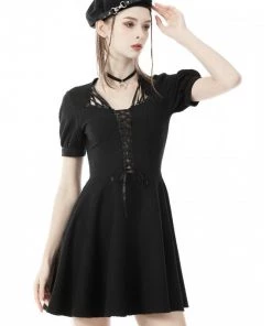Dark In Love Gothic Laureen Lacey Mini Dress