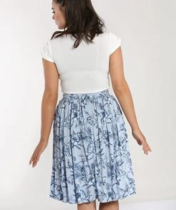Hell Bunny Pinup Blue Birds Skirt