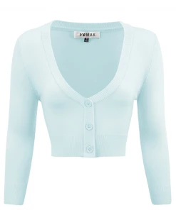 MAK Pinup Marianne's Bolero Cardigan In Blues