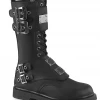Demonia Gothic Buckle Up Combat Boots