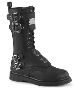 Demonia Gothic Buckle Up Combat Boots