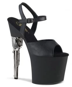 Pleaser Bond Girl 709 Heels In Matte Black
