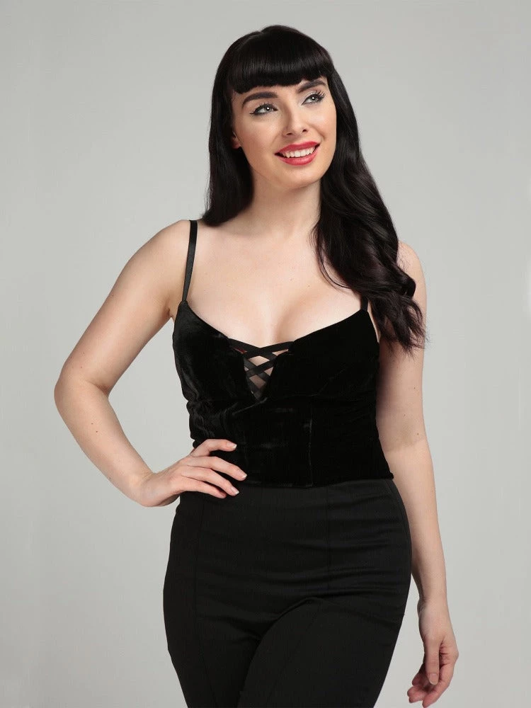 Collectif Xia Velvet Tank Top Gothic 1 Collectif Xia Velvet Tank Top Gothic