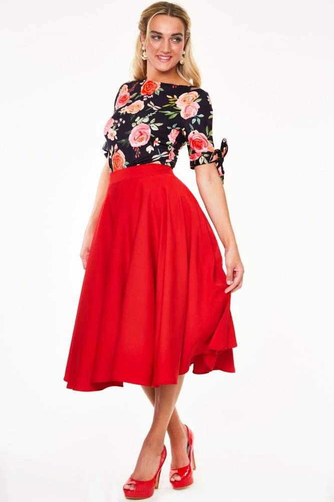 Voodoo Vixen Rosalee Floral Knit Top 1 Voodoo Vixen Rosalee Floral Knit Top