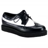 Demonia Mens Black And White Oxford
