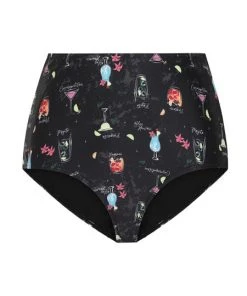 Collectif Pinup Cocktail Menu High-Waist Bikini Brief