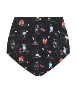 Collectif Pinup Cocktail Menu High-Waist Bikini Brief