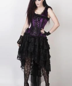 Subculture Corsets & Clothing Plus Size Feofil Burlesque Skirt In Midnight