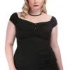 Collectif Pinup Ellie Mae Top In Black