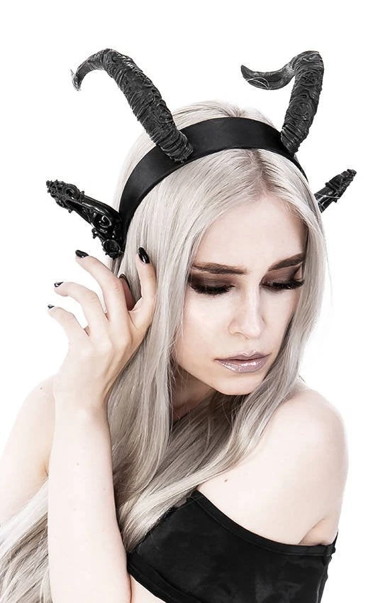 Restyle Gothic Elf Tiefling Horns Headband 2 Restyle Gothic Elf Tiefling Horns Headband