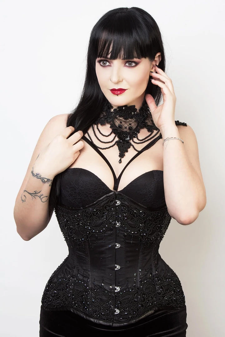 Not Specified Esther Mesh Beaded Underbust Corset Corsets 1 Not Specified Esther Mesh Beaded Underbust Corset Corsets