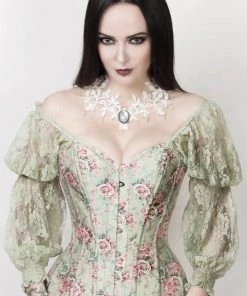 Subculture Corsets Queen Of Castile Evening Overbust With Lace Sleeves