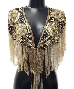 Apple Accessories Beaded Beauty Fringe Shawl Gothic