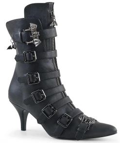 Demonia Nocturne Bats Heel Booties Gothic