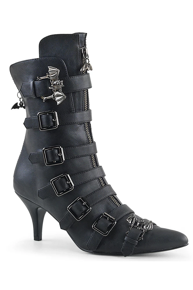 Demonia Nocturne Bats Heel Booties Gothic 1 Demonia Nocturne Bats Heel Booties Gothic