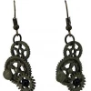 Western Fashion Geared Up Steampunk Earrings