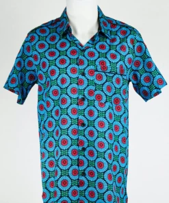 Apsara Unisex Vintage Charming Geometry Button-Up