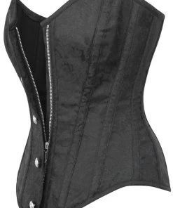 Not Specified Livia Overbust Corset In Solid Brocade Gothic