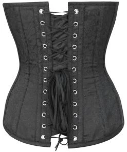 Not Specified Livia Overbust Corset In Solid Brocade Gothic