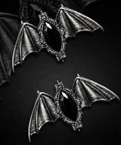 Restyle Gothic Obsidian Bat Hair Clips - Pair