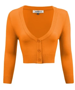 MAK Marianne's Bolero Cardigan In Oranges