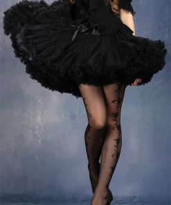 Dark In Love Gothic Black Lolita Pettiskirt