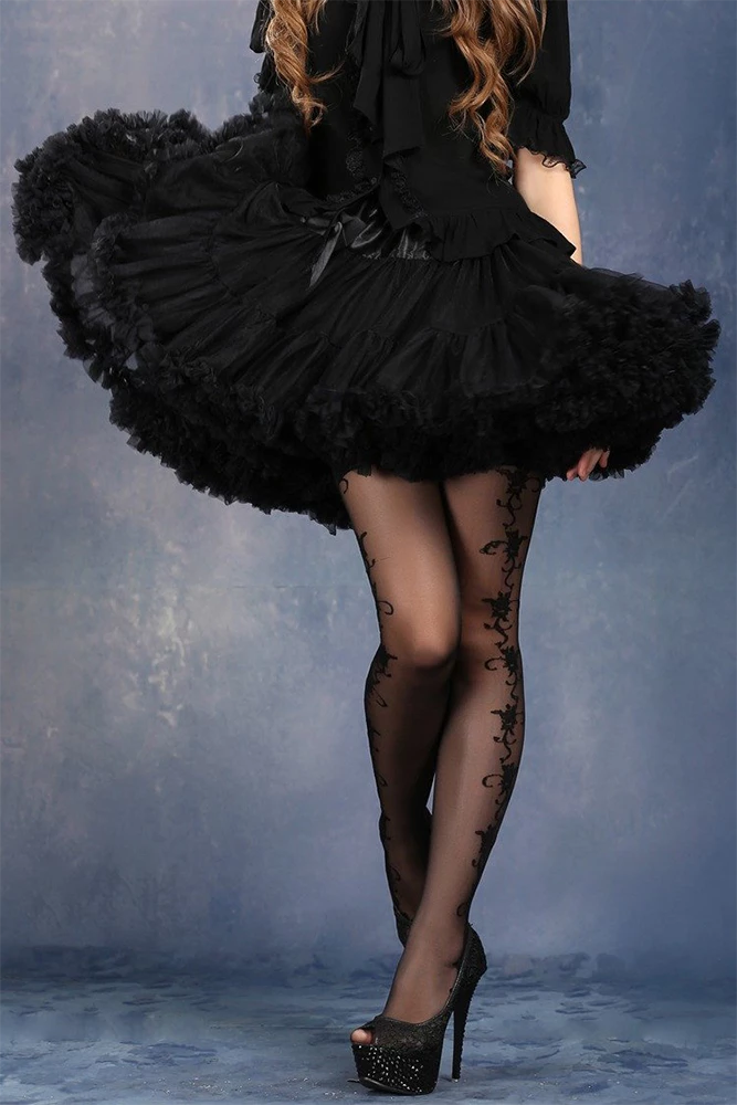 Dark In Love Gothic Black Lolita Pettiskirt 2 Dark In Love Gothic Black Lolita Pettiskirt