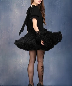 Dark In Love Gothic Black Lolita Pettiskirt 5 Dark In Love Gothic Black Lolita Pettiskirt
