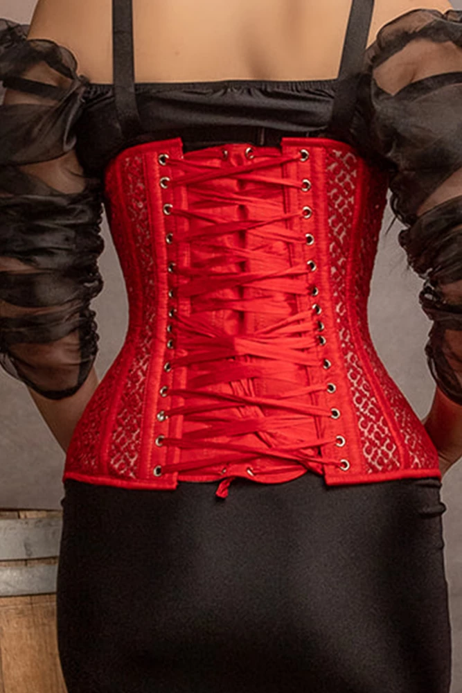 Subculture Corsets & Clothing Budding Rose Mesh Underbust Corset 2 Subculture Corsets & Clothing Budding Rose Mesh Underbust Corset