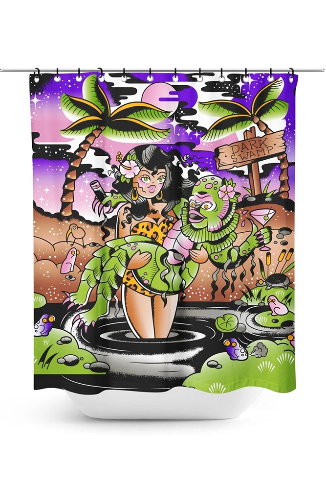 Sourpuss Home Decor Dark Swamp Shower Curtain 2 Sourpuss Home Decor Dark Swamp Shower Curtain