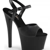 Pleaser Shoes Sky 309 Platform 7" Heels In Matte Black