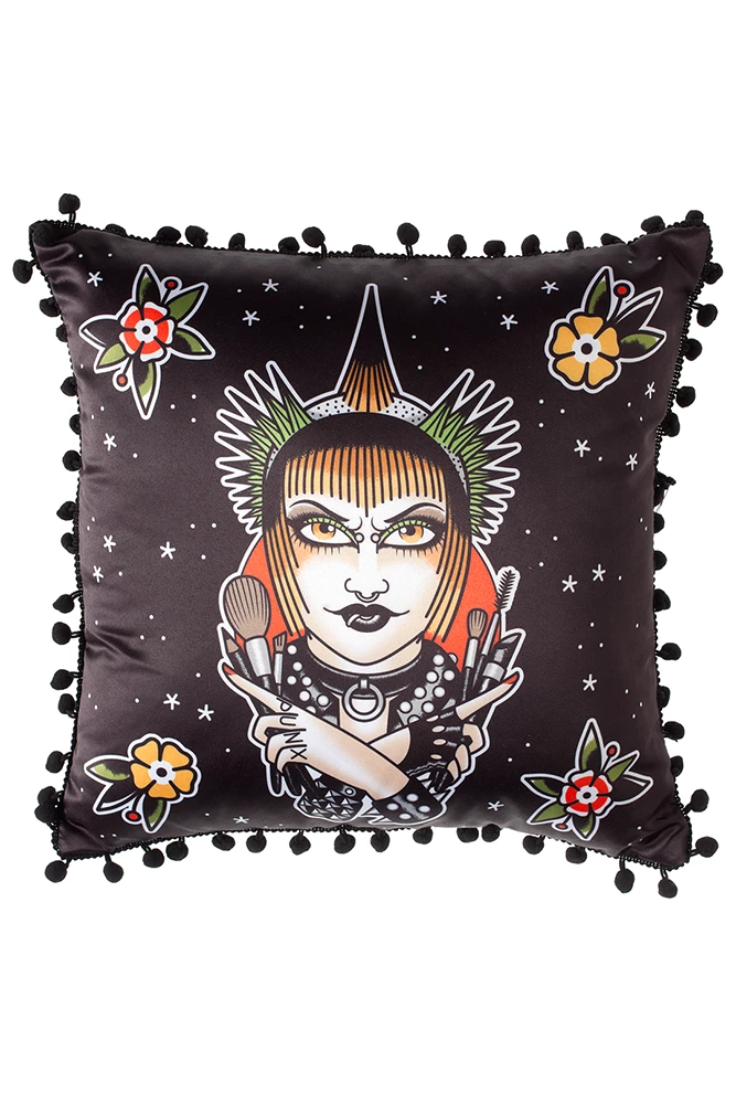 Sourpuss Retro Spooky Throw Pillow Home Decor 2 Sourpuss Retro Spooky Throw Pillow Home Decor