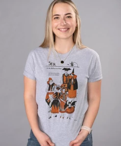 Not Specified Halloween Story Page T-Shirt In Grey T-Shirt Shop