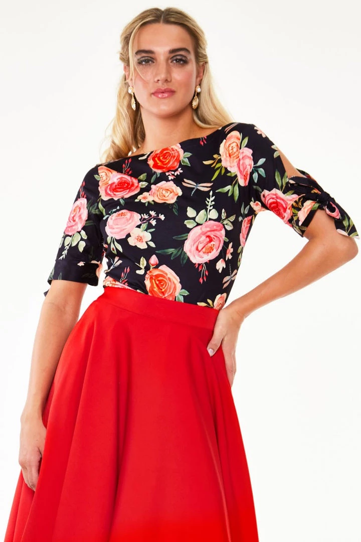 Voodoo Vixen Rosalee Floral Knit Top 5 Voodoo Vixen Rosalee Floral Knit Top