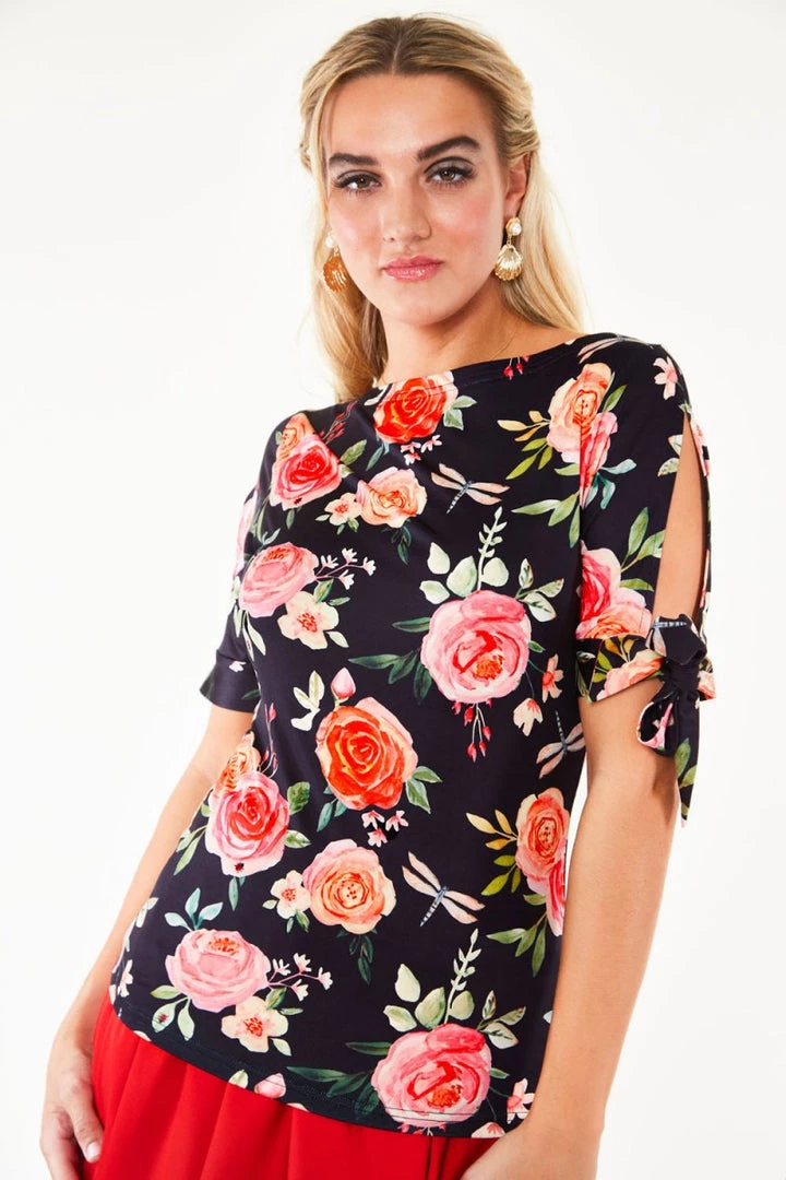 Voodoo Vixen Rosalee Floral Knit Top 2 Voodoo Vixen Rosalee Floral Knit Top