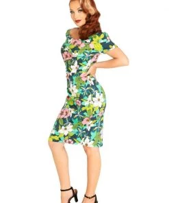 Miss Lulo Tyra Floral Off-Shoulder Bodycon Dress