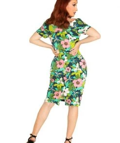Miss Lulo Tyra Floral Off-Shoulder Bodycon Dress