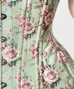 Subculture Corsets & Clothing Versailles Corset In Moss Floral 7 Subculture Corsets & Clothing Versailles Corset In Moss Floral