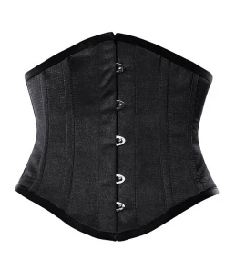Subculture Corsets Waspie Corset In Black Satin