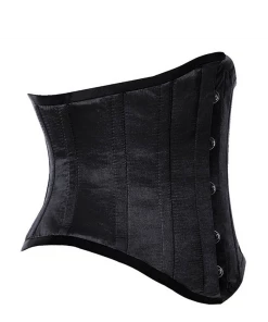 Subculture Corsets Waspie Corset In Black Satin